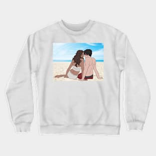 Zuko and Katara on the beach Crewneck Sweatshirt